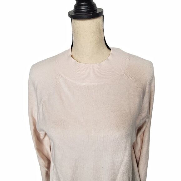 Loft Pink Ruffled Sleeve Sweater - Picture 2 of 8